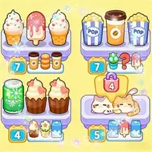 子猫のスーパー：商品を並べよう