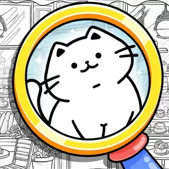 고양이를 찾아보세요.숨겨진 고양이