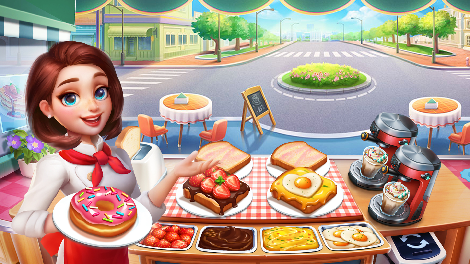 小鎮主廚 - 瘋狂美食模擬餐廳經營大廚烹飪遊戲