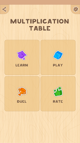 乘法表。 學習和玩耍！