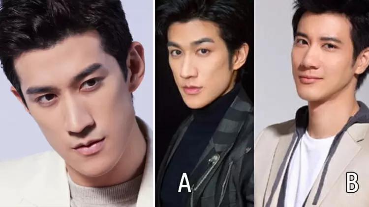 你覺得在右邊這組的合照中，誰看起來更像左側單人照片里的人？