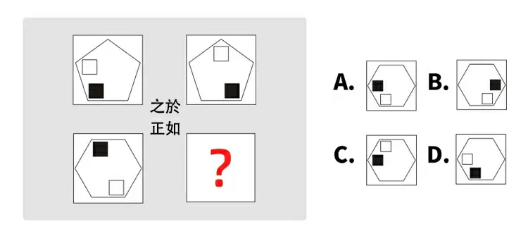 請從下列選項中選出缺失的圖形