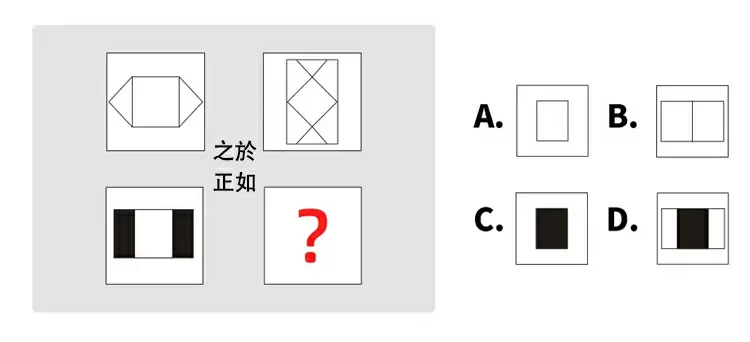 請從下列選項中選出缺失的圖形