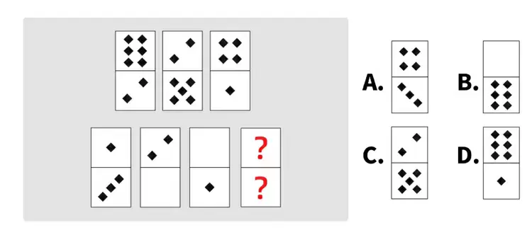 請從下列選項中選出缺失的圖形