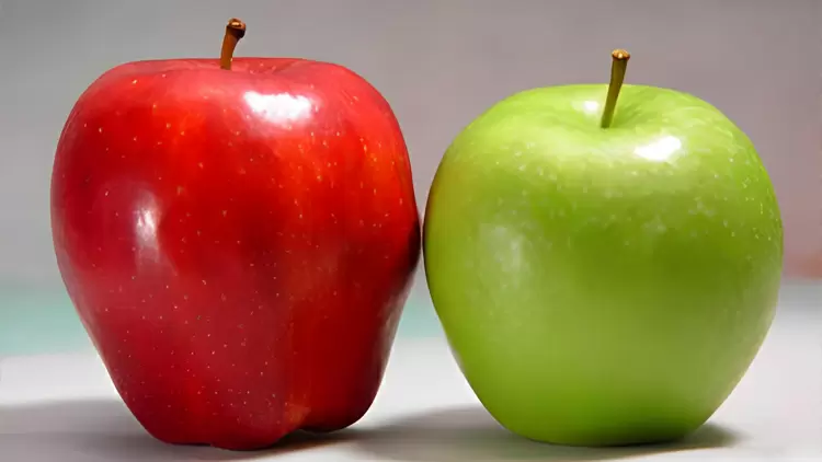 請選擇影像中顯示的紅色蘋果。