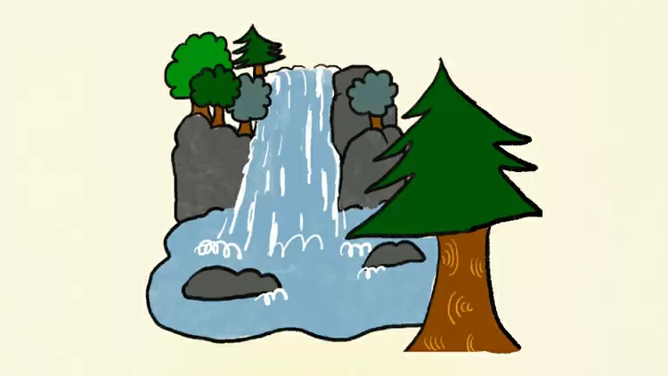 恭喜你成功破解這道謎語!接著你來到了一處迷人的瀑布，水流聲和風景都讓人心曠神怡。