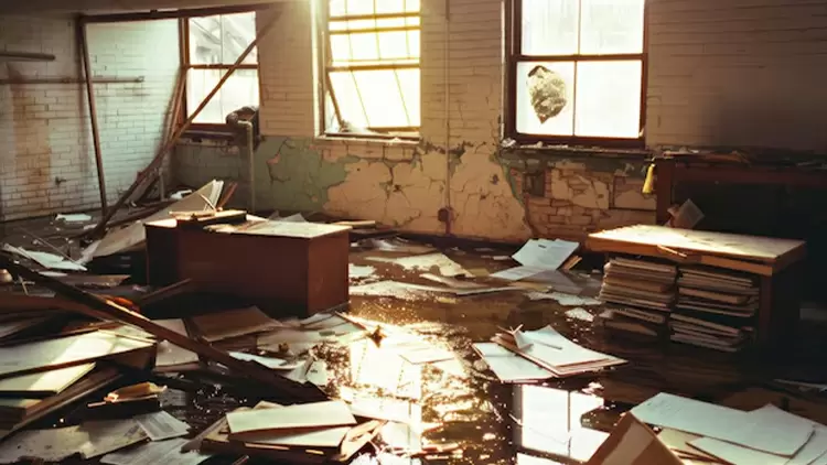 地上有一堆破舊的文件資料,你會: