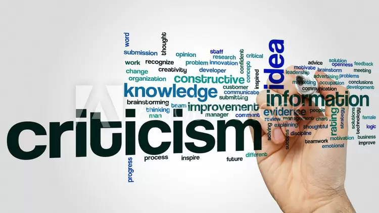  我無法忍受批評。