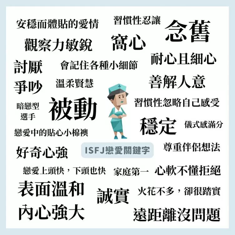 16型人格戀愛性格【ISFJ：守衛者】