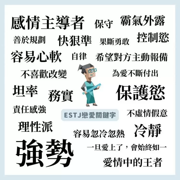 16型人格戀愛性格【ESTJ：總經理】