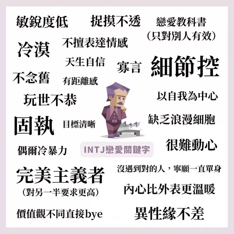 16型人格戀愛性格【INTJ：建築師】