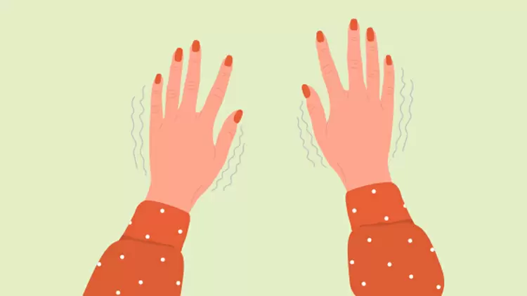 我感到顫抖（如手顫抖）