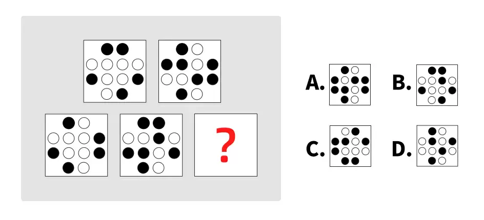請從下列選項中選出缺失的圖形
