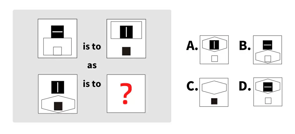 請從下列選項中選出缺失的圖形